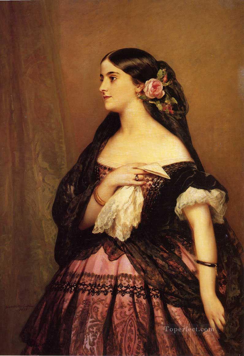 Adelina Patti royalty portrait Franz Xaver Winterhalter Oil Paintings